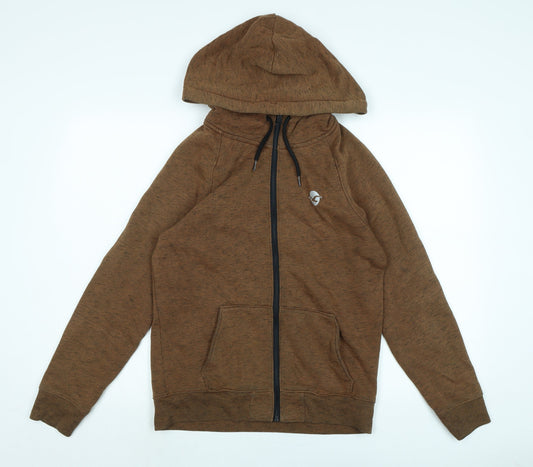 Hollister Mens Brown Jacket Size XS Zip - Hollister