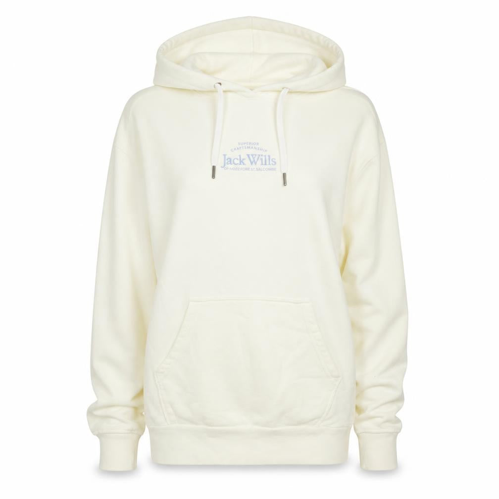 Womens UK 6 Regular Jack Wills Ivory Pullover Hoodie