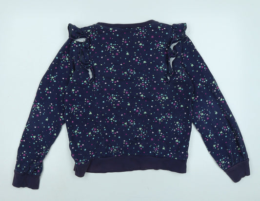 Lands End Womens Blue Cotton Pullover Sweatshirt Size L - Lands End