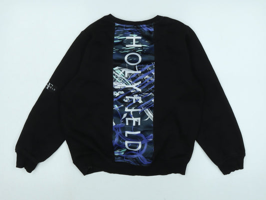Holyfield Boys Black Polyester Pullover Sweatshirt Size 8-9 Years - Holifield