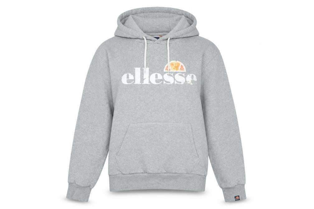 Womens UK 12 Regular ellesse Grey Pullover Hoodie