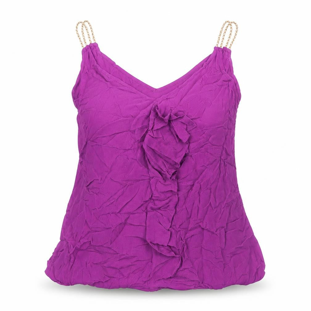 BiBA Womens Purple Viscose Camisole Blouse Size 10 Sweetheart