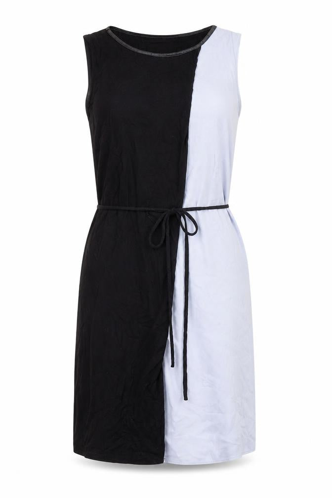 Oasis Womens Multicoloured Colourblock Viscose Shift Size S Boat Neck