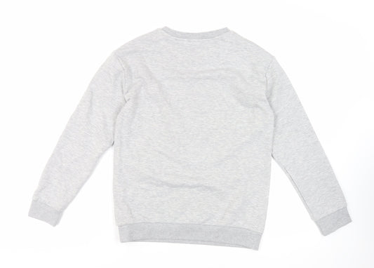 Marks and Spencer Girls Grey Cotton Pullover Sweatshirt Size 12-13 Years Pullover - Minecraft