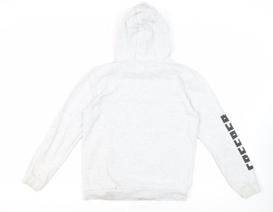Jinx Boys Grey Cotton Pullover Hoodie Size 14-15 Years Pullover - Minecraft