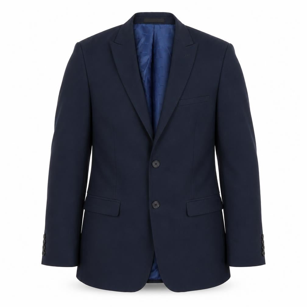 ONESIX5IVE5ive Mens Blue Polyester Jacket Suit Jacket Size 38 Regular