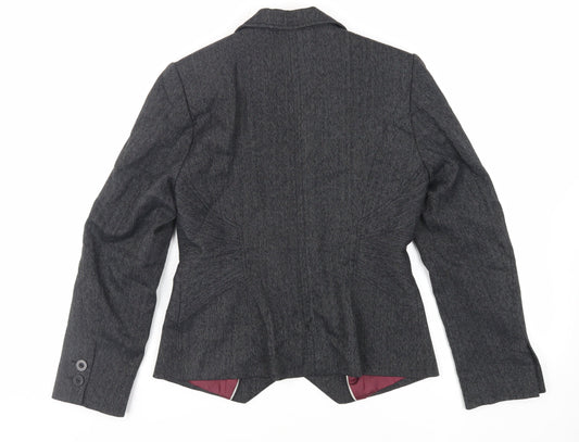 NEXT Womens Grey Jacket Blazer Size 12 Button
