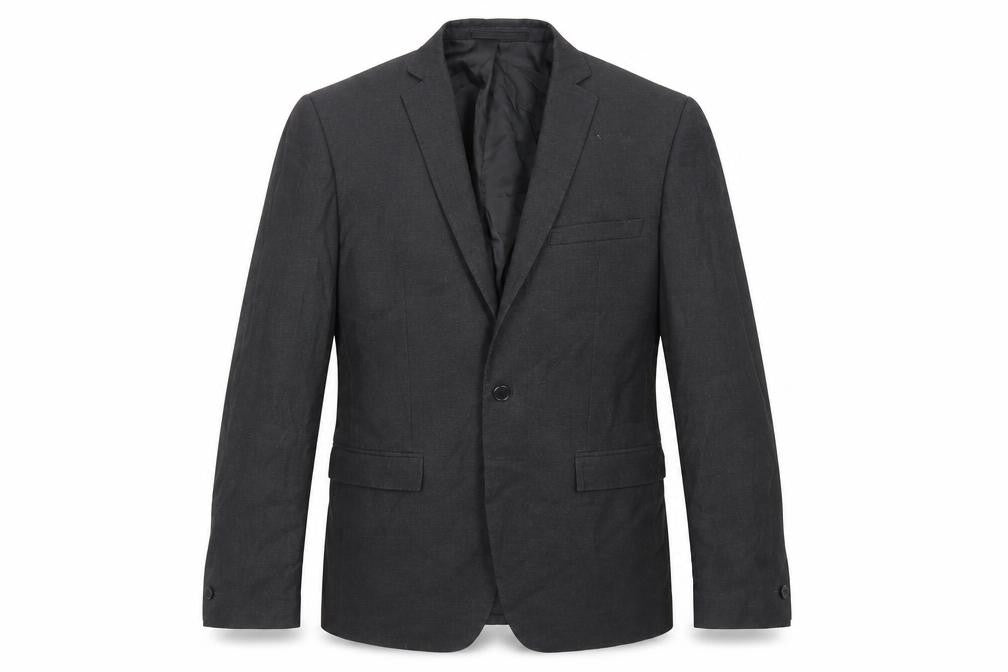 Mens 38 Chest Regular Moss London Grey One-Button