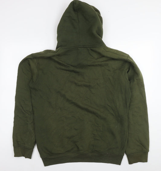 Good For Nothing Womens Green Cotton Pullover Hoodie Size XL Pullover - Logo
