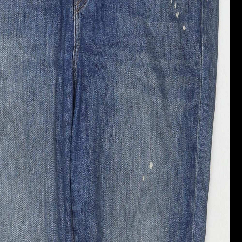 J.Brand Womens Blue Cotton Cropped Jeans Size 31 in L25 in Regular Zip