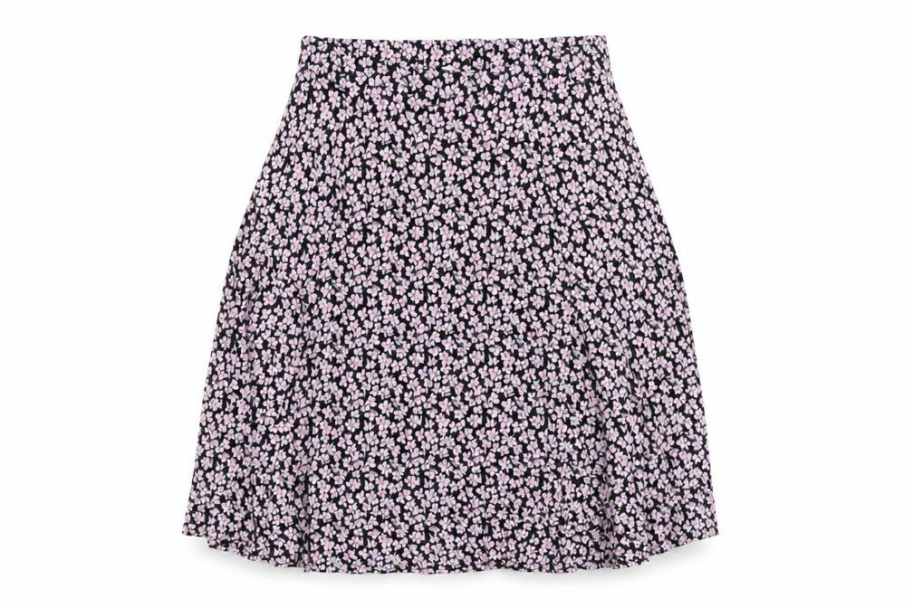 Classics Womens Pink Floral Viscose A-Line Skirt Size 32