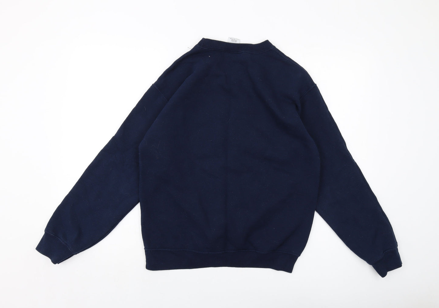 USA Mens Blue Cotton Pullover Sweatshirt Size S