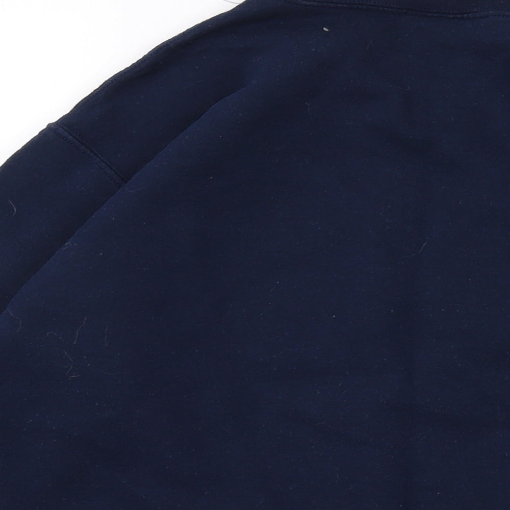 USA Mens Blue Cotton Pullover Sweatshirt Size S