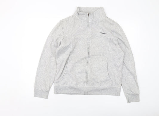 LA Gear Womens Grey Polyester Full Zip Sweatshirt Size 14 Zip