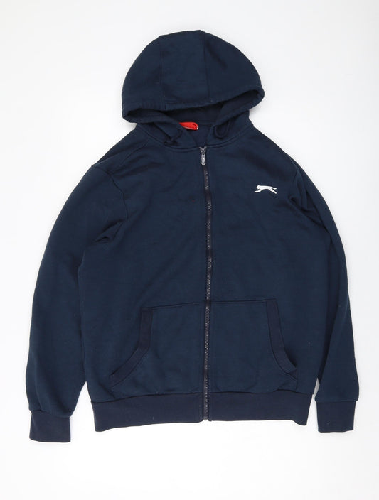 Slazenger Mens Blue Polyester Full Zip Hoodie Size S