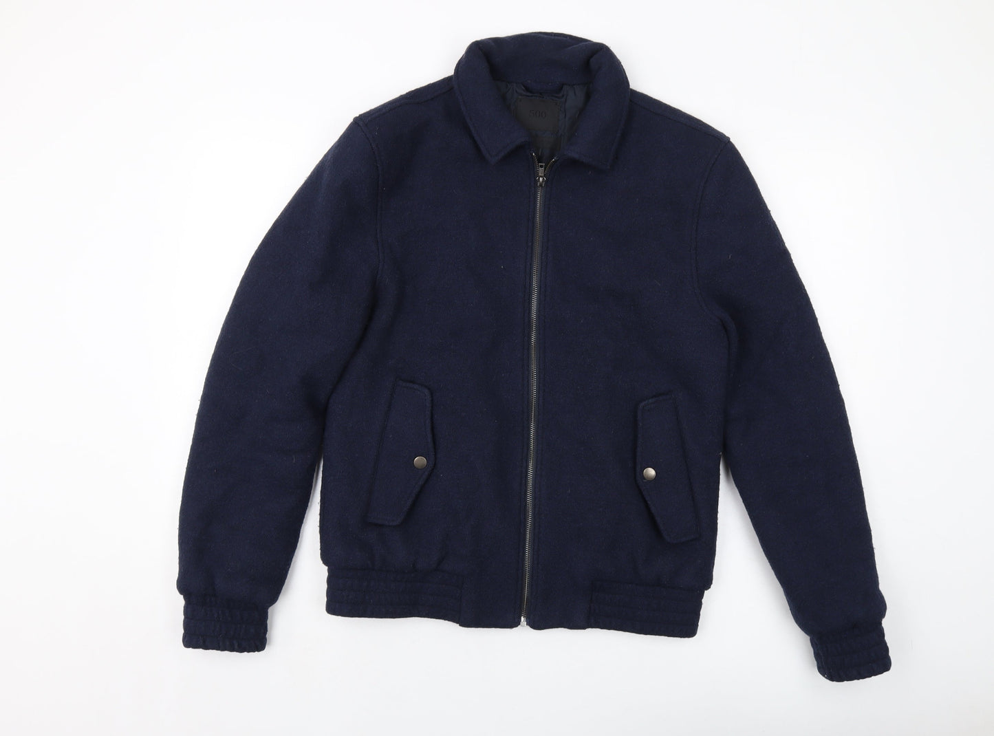 Maison Cinqcent Mens Blue Bomber Jacket Jacket Size S Zip