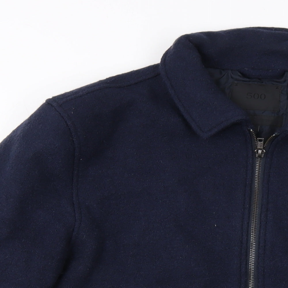 Maison Cinqcent Mens Blue Bomber Jacket Jacket Size S Zip
