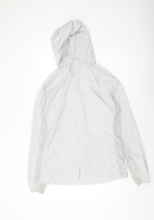 Elle Sport Womens Grey Geometric Jacket Size M Zip