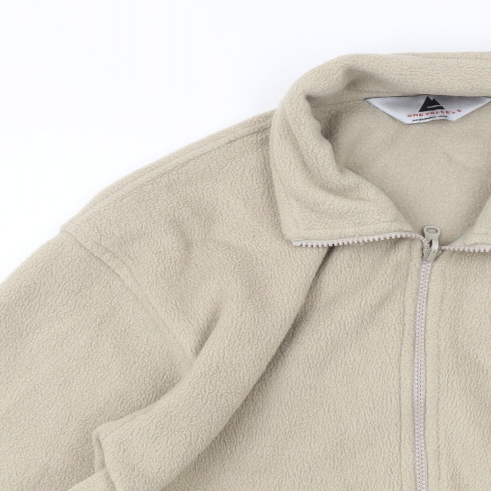 One Valley Mens Beige Jacket Size M Zip