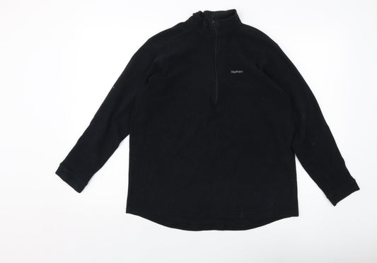 Rohan Womens Black Polyester Pullover Sweatshirt Size L Zip