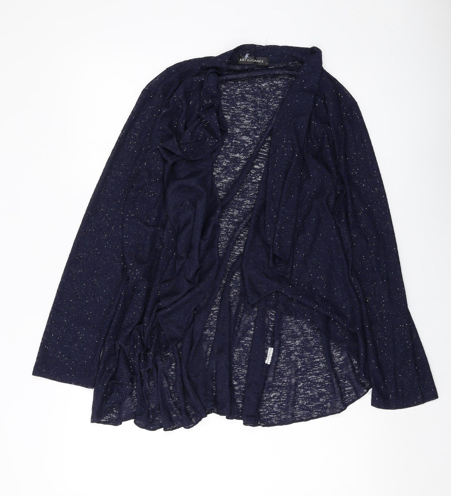 Just Elegance Womens Blue Jacket Blazer Size L