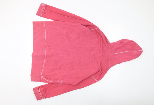 USA Pro Womens Pink Cotton Full Zip Hoodie Size M Zip