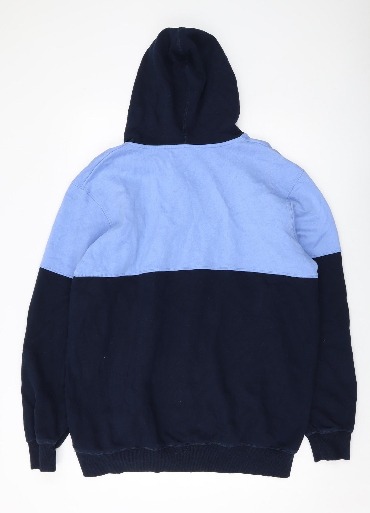 Cotton Traders Mens Blue Cotton Pullover Hoodie Size XL