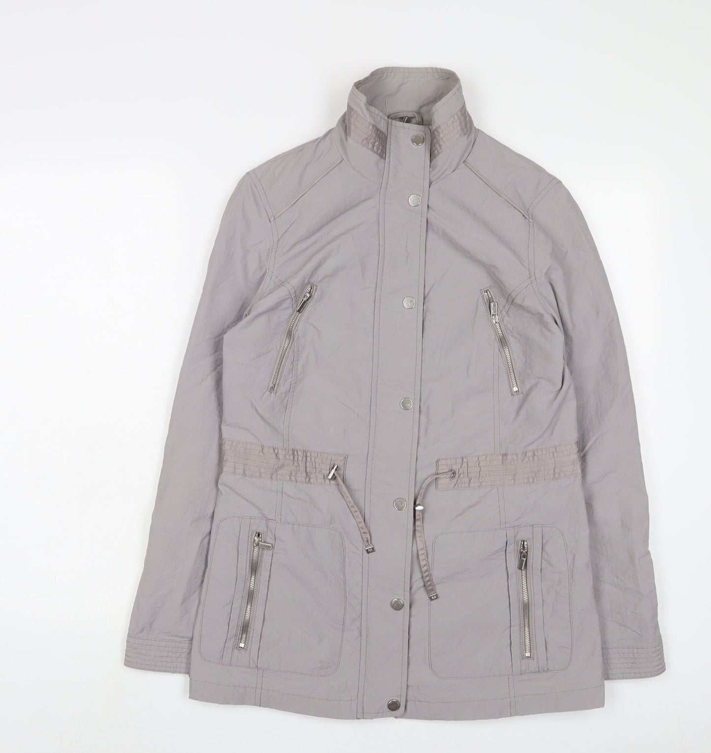 RJR.John Rocha Womens Grey Jacket Size 10 Zip