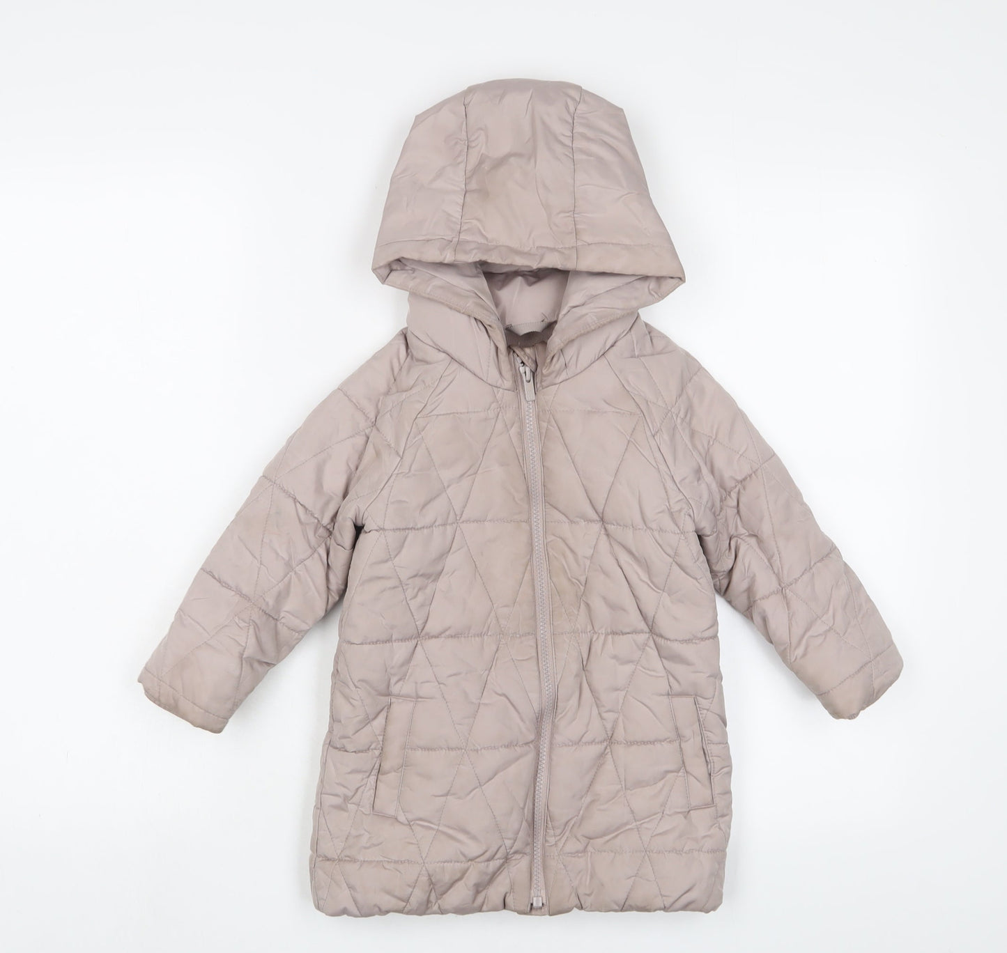 Gap Girls Pink Quilted Coat Size 3 Years Zip