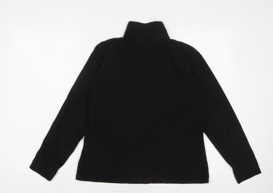 Parallel Womens Black Polyester Pullover Sweatshirt Size 12 Zip