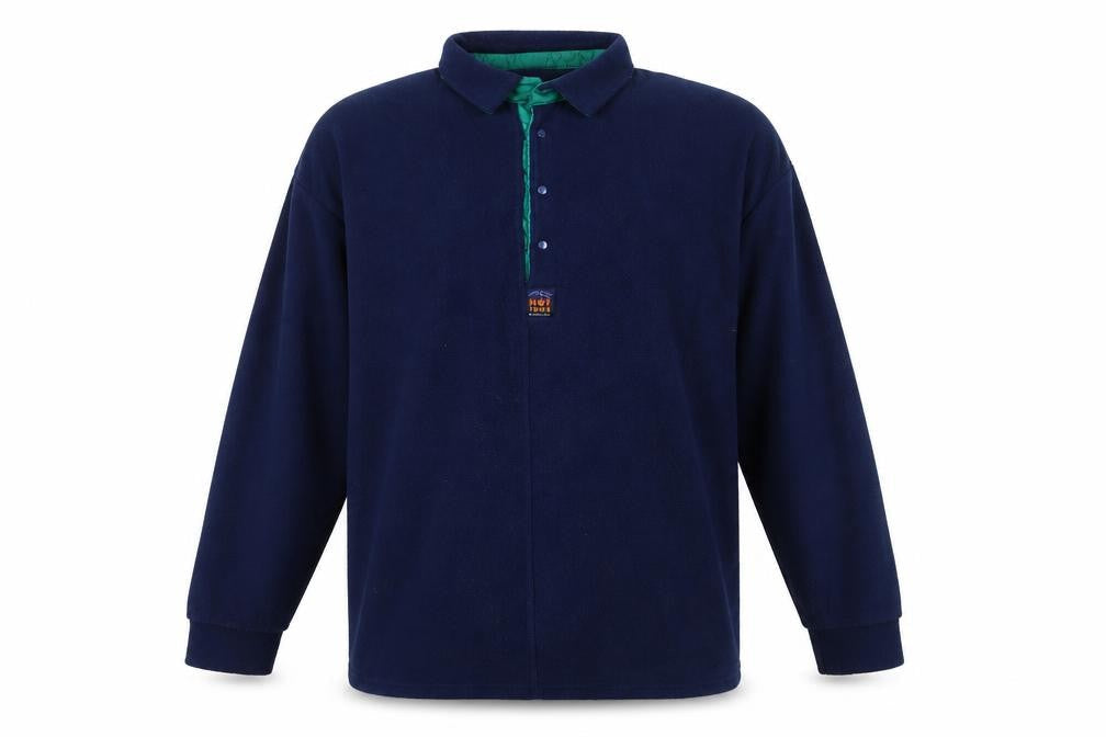 Hot togs Mens Blue Polyester Polo Size XL Collared Button