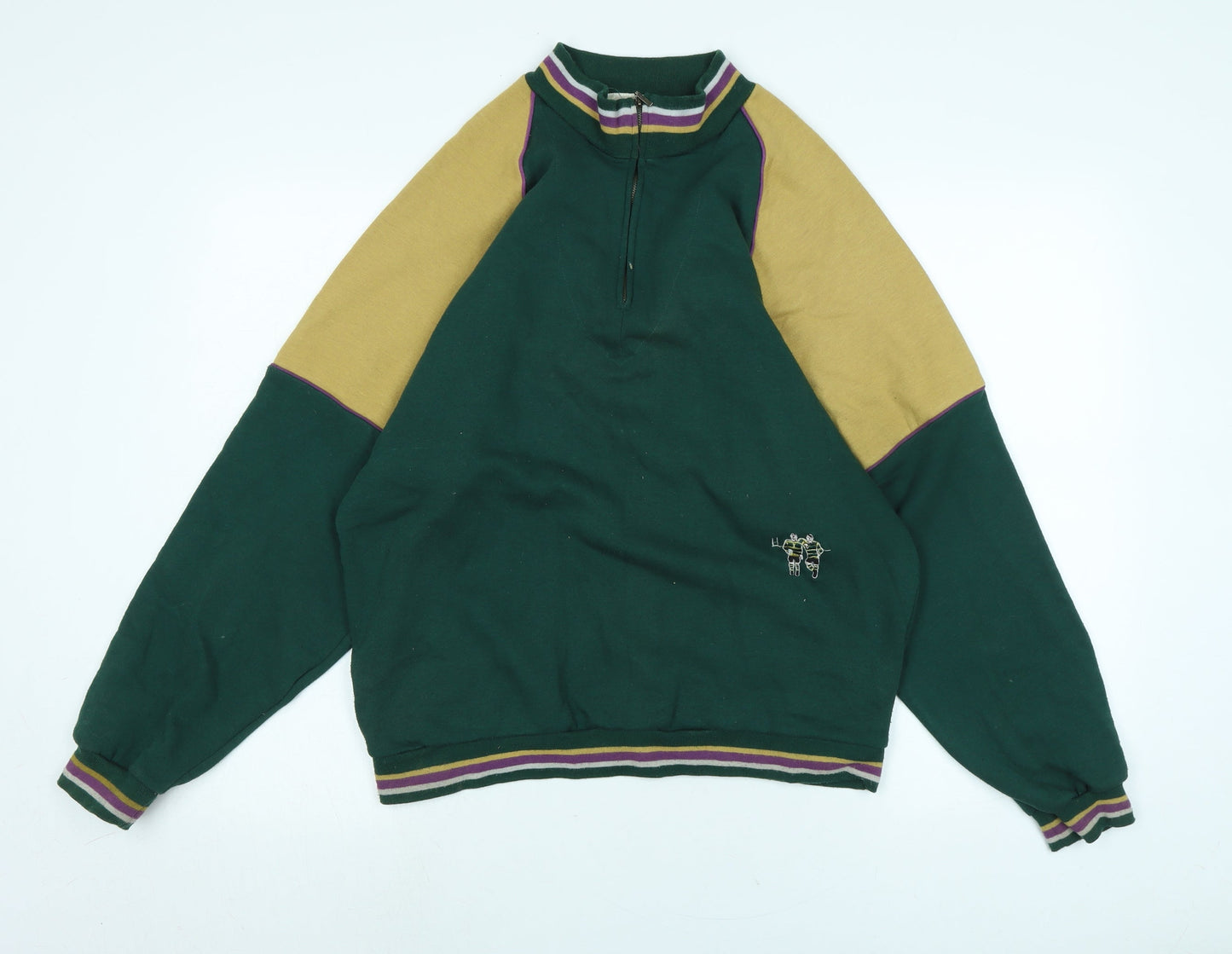 The wakefield shirt company Mens Green Cotton Pullover Sweatshirt Size M - logo