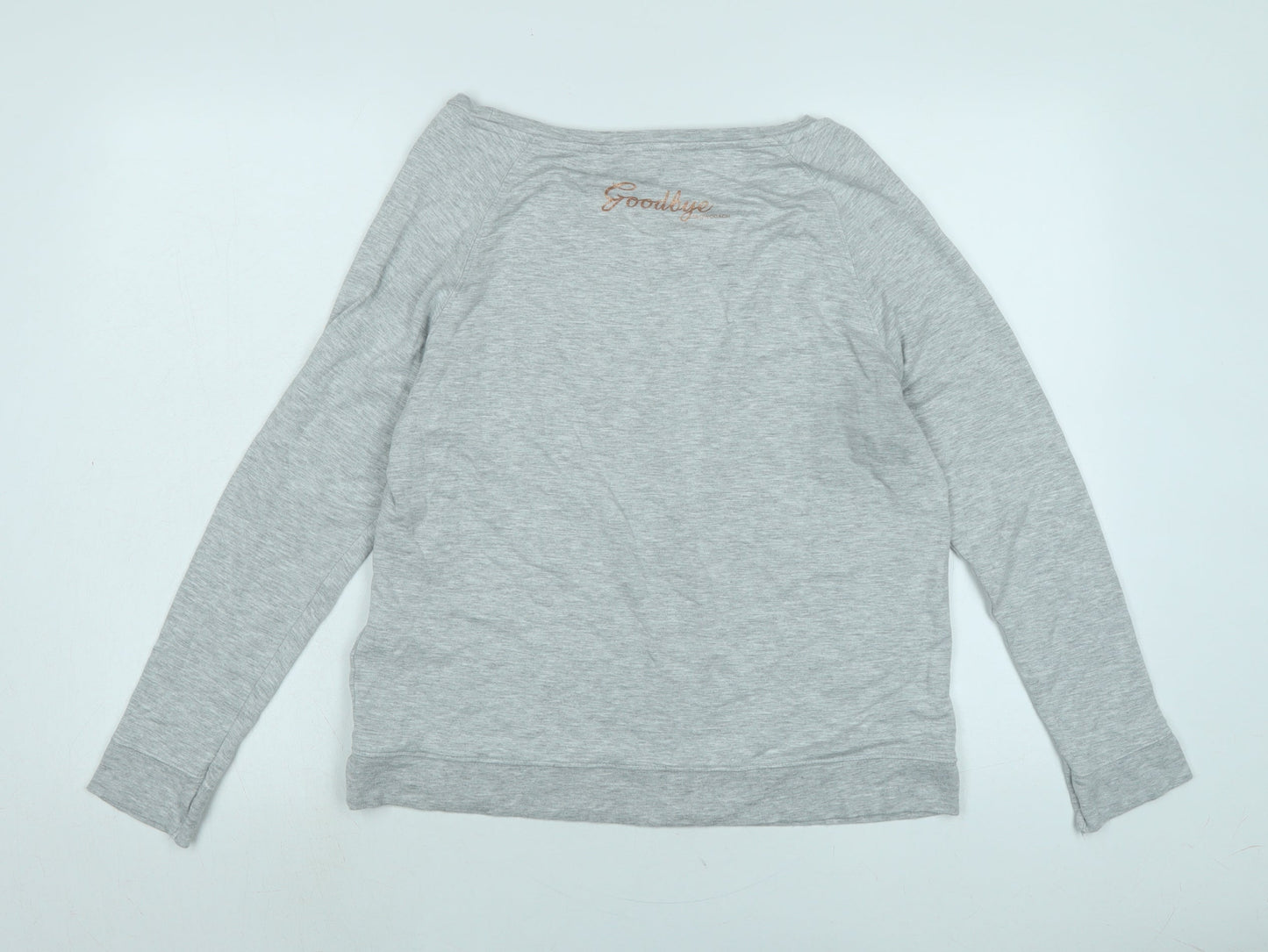 Oasis Womens Grey Polyester Pullover Sweatshirt Size XS - Logo