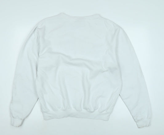 Vail Mens White Polyester Pullover Sweatshirt Size L - Logo