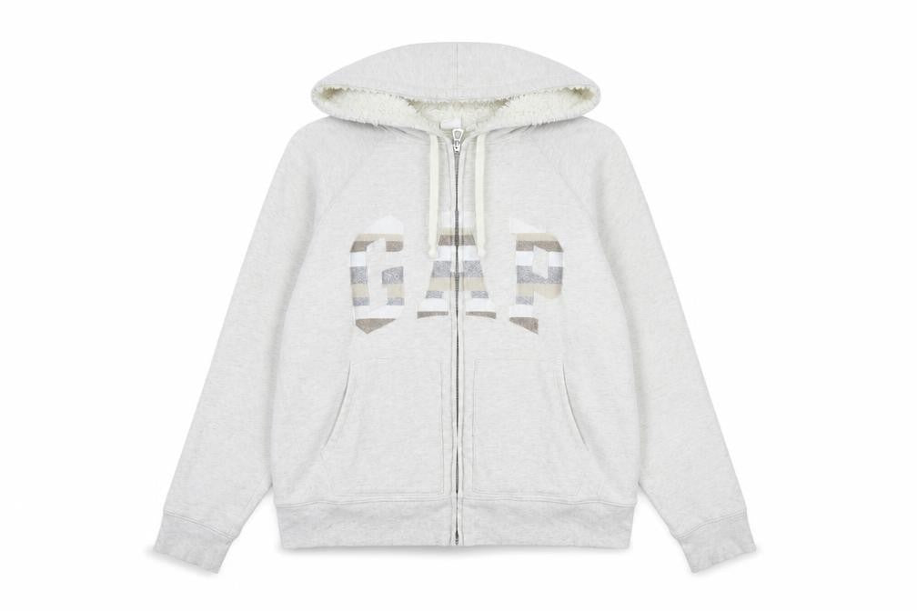 Gap Womens Black Jacket Size L Zip - Logo - Glitter Embroidery
