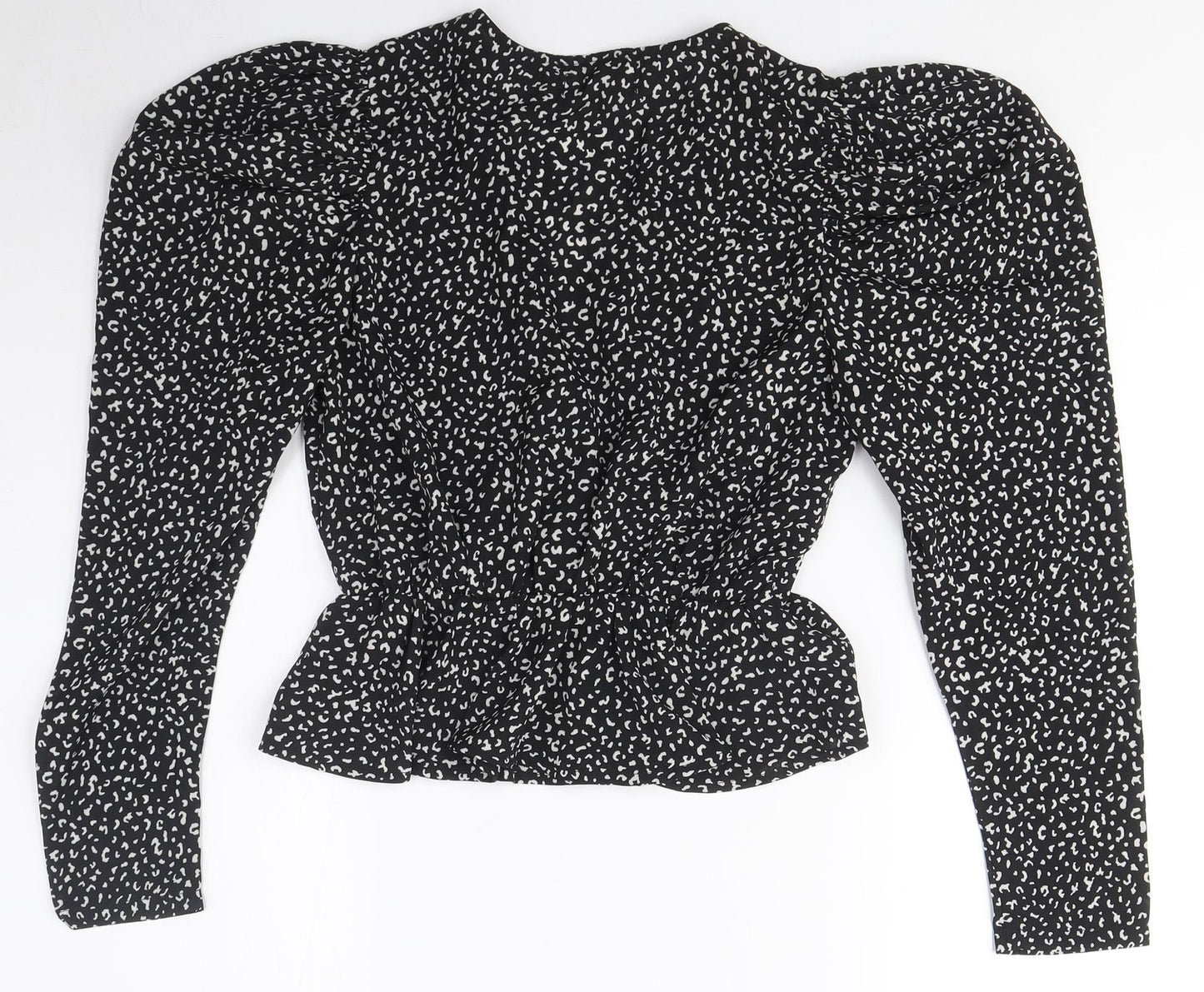 Urban Bliss Women's Black Animal Print Blouse M