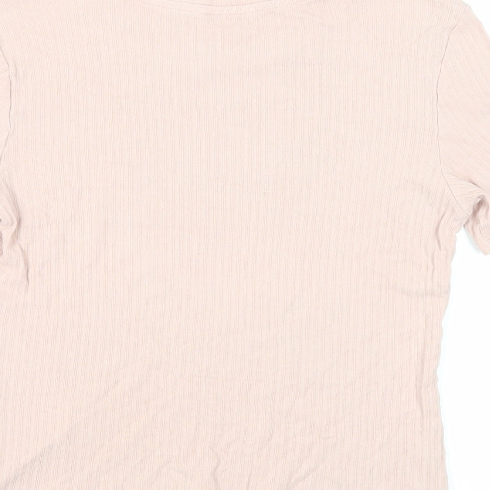 Womens UK Size S Monki Pink Viscose T-Shirt