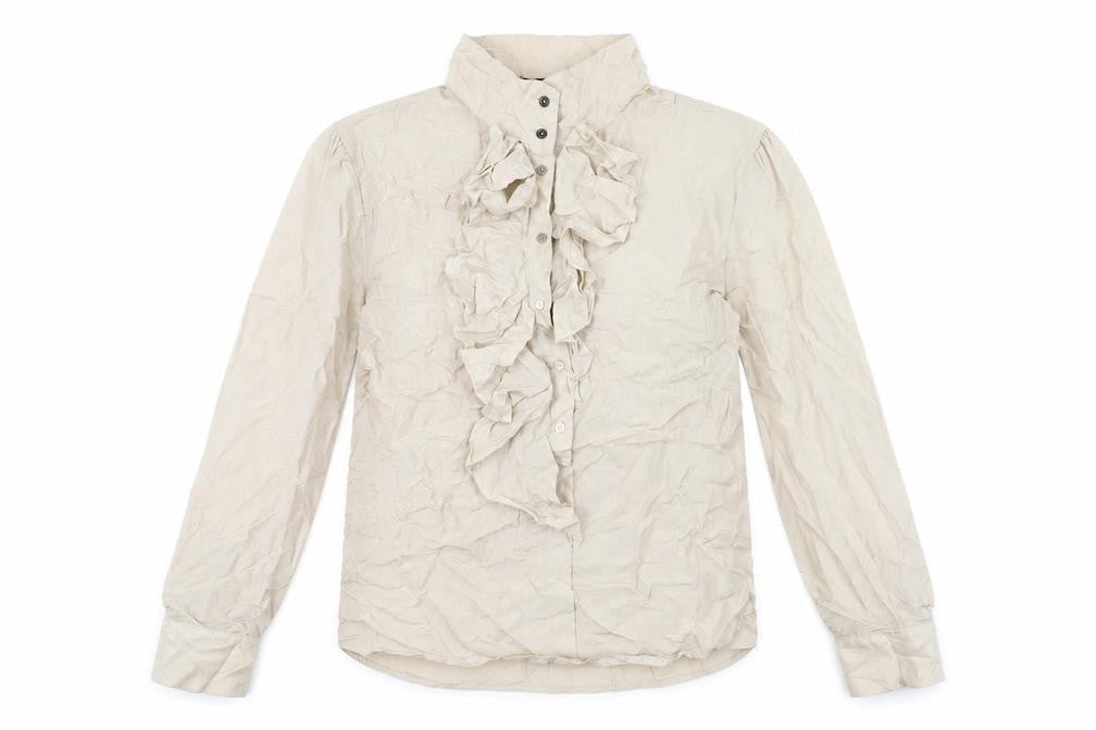 Cinque Womens Beige Viscose Basic Blouse Size 14 High Neck