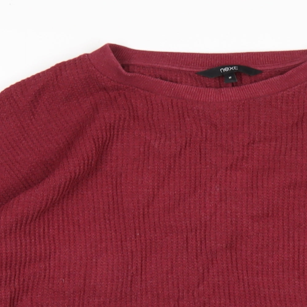 NEXT Womens Red Cotton Pullover Sweatshirt Size M Pullover