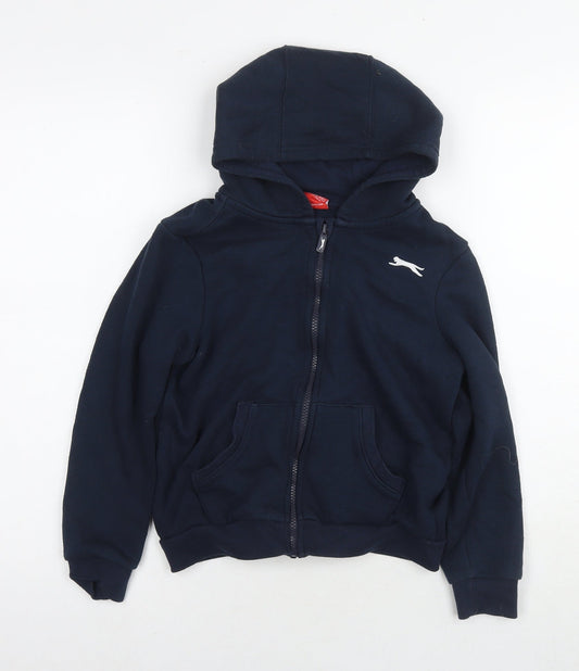 Slazenger Boys Blue Cotton Full Zip Hoodie Size 9-10 Years Zip