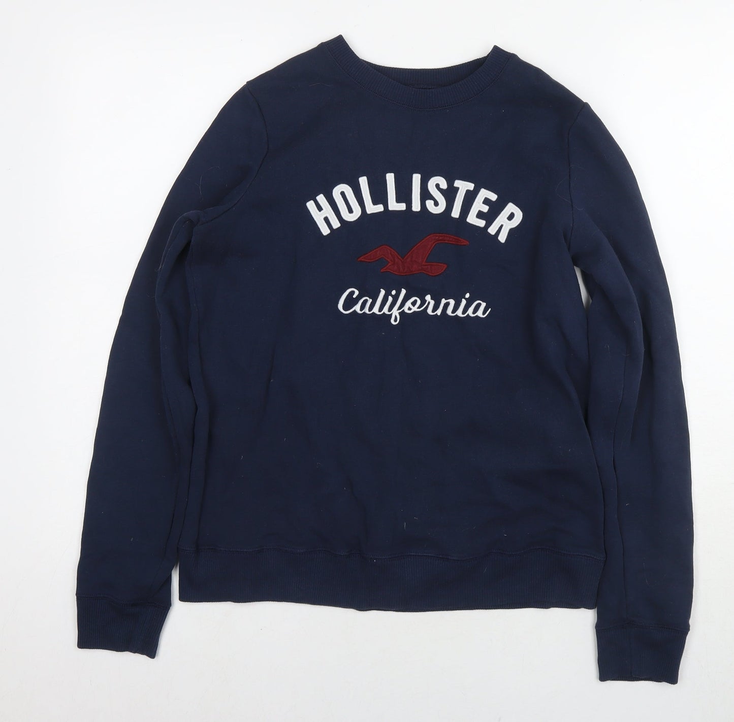 Hollister Mens Blue Cotton Pullover Sweatshirt Size S - Logo
