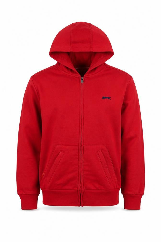 Slazenger Boys Red Polyester Full Zip Hoodie Size 9-10 Years Zip