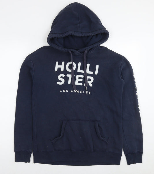 Hollister Mens Blue Cotton Pullover Hoodie Size S