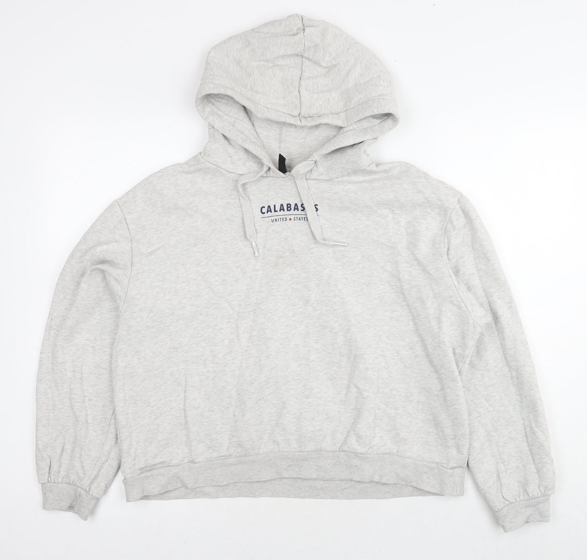 Divided by H&M Womens Grey Cotton Pullover Hoodie Size L Pullover - Calabasas LA