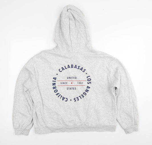 Divided by H&M Womens Grey Cotton Pullover Hoodie Size L Pullover - Calabasas LA