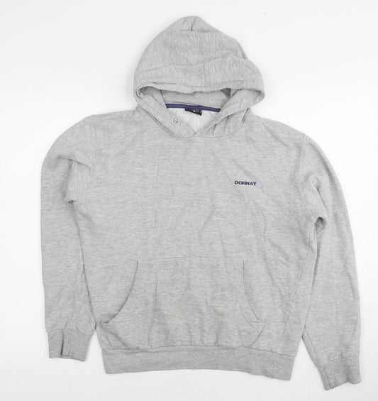 Donnay Womens Grey Cotton Pullover Hoodie Size S Pullover