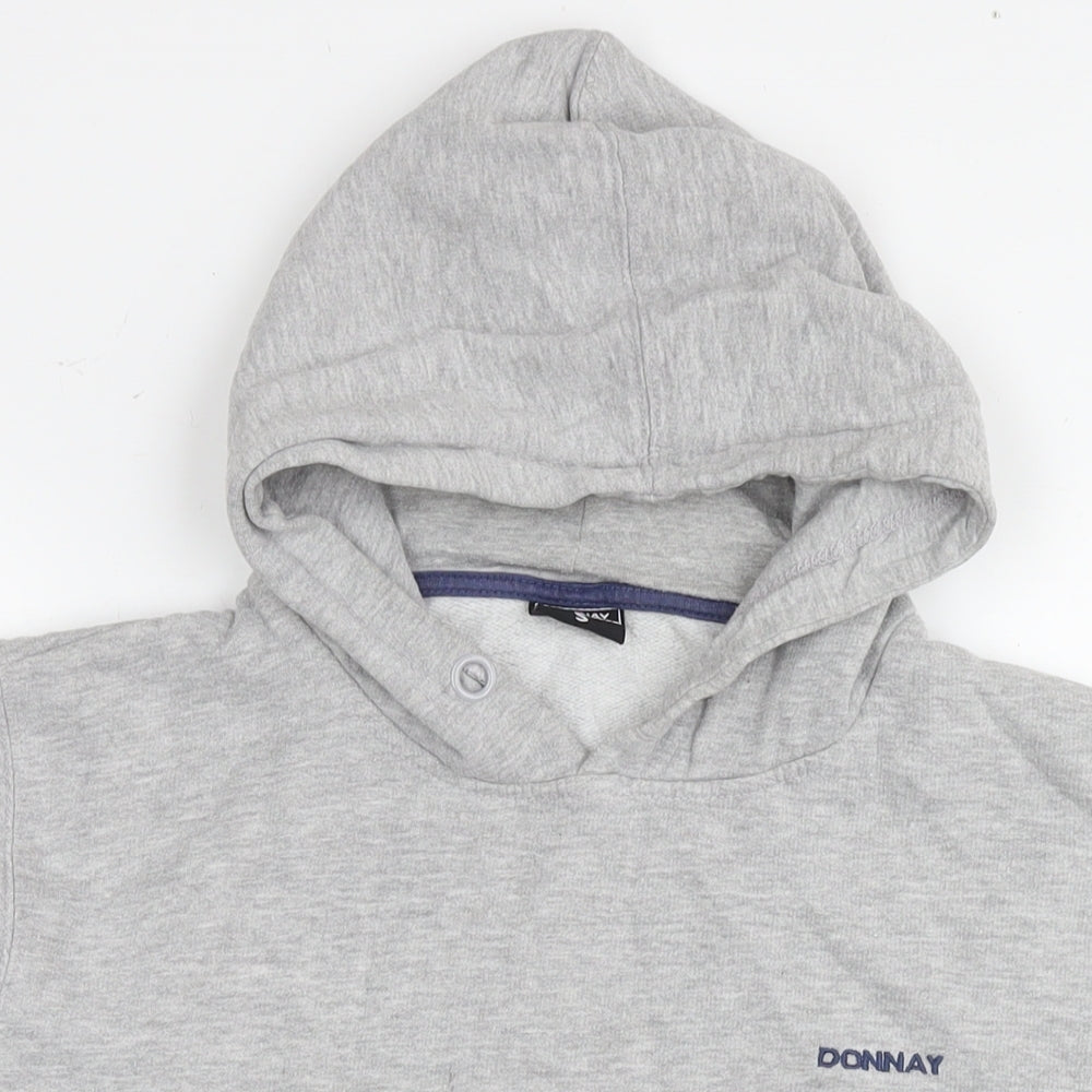 Donnay Womens Grey Cotton Pullover Hoodie Size S Pullover