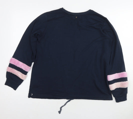 Dranella Womens Blue Cotton Pullover Hoodie Size S Pullover