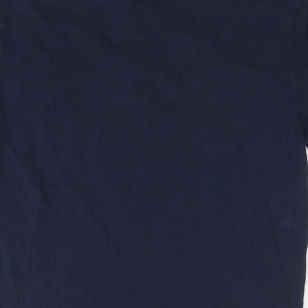 John Lewis Mens Blue Cotton Polo Size M Collared Pullover
