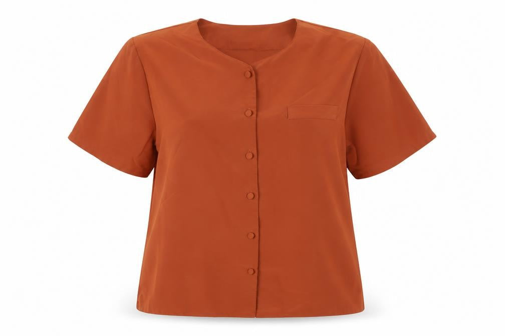 Debenhams Womens Brown Polycarbamide Tunic Blouse Size 14 Boat Neck